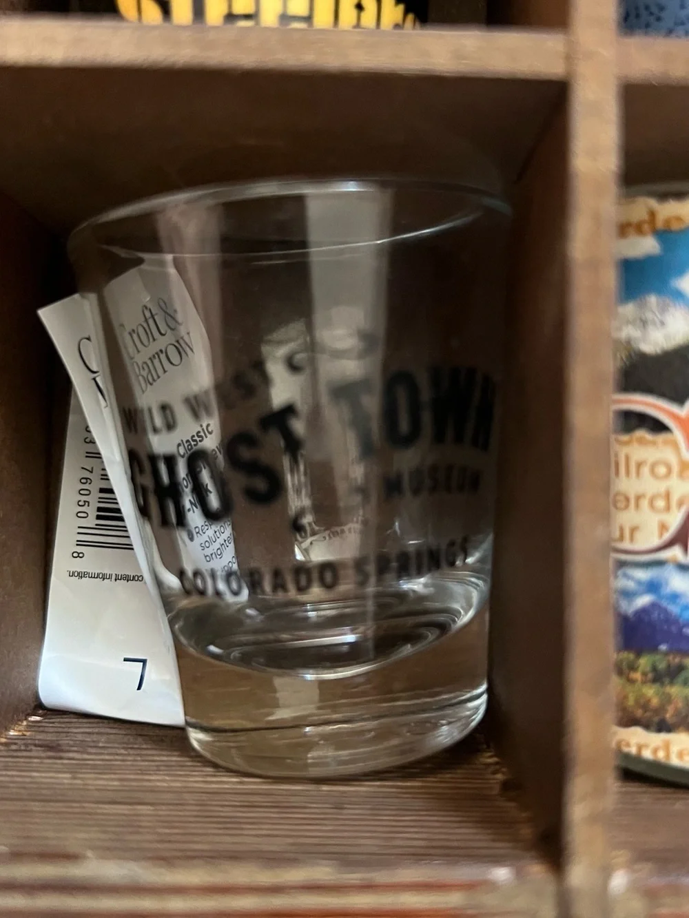 Ghost Town Museum Colorado Springs Clear Shot Glass
